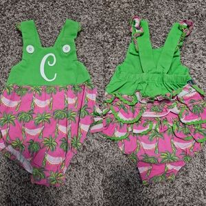 C Monogram 6-9m Simply Southern bubble